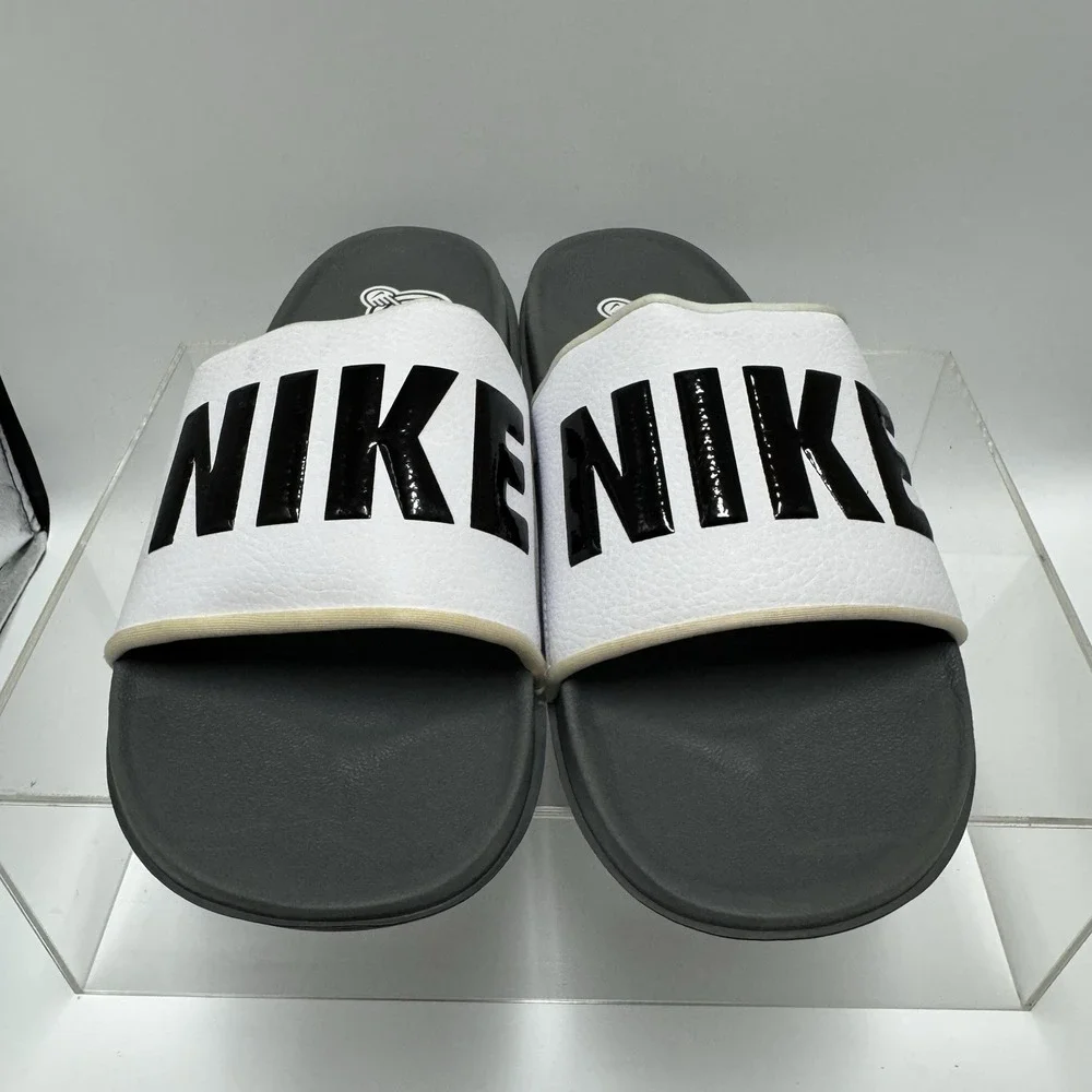 Nike Offcourt Slide Dark Grey White BQ4639-001 Slipper Slides Men's Size 14